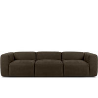 3-SITZER-MODULSOFA BUFFO mit extrem weicher und bequemer Sitzfläche, Gewebestoff, braun - Braun, Textil (290/73/96cm) - KONSIMO®