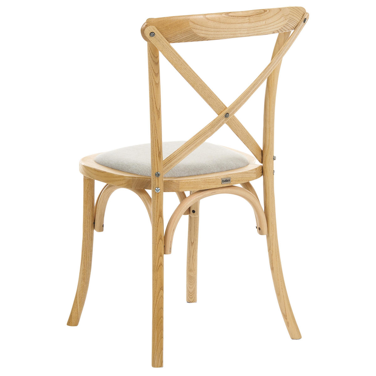 ŽIDLE sada 2 ks Dřevo Světle hnědá/Béžová Lyons - světle hnědá, dřevo (50/88/55cm) - Beliani