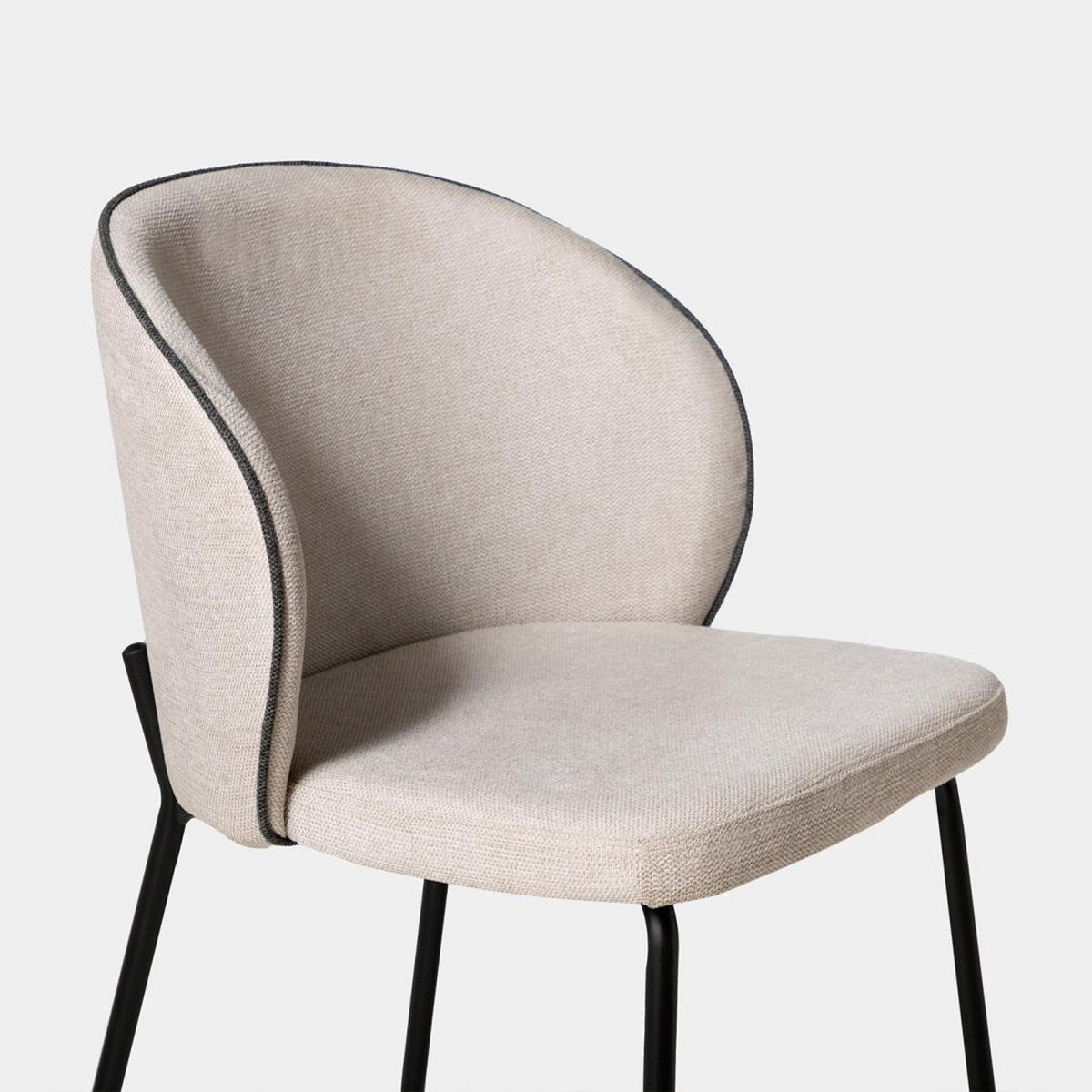 ESSZIMMERSTUHL Norah Beige 49 cm x 80 cm 4er-Set - Beige, Textil (49/80/56cm) - Klast Home