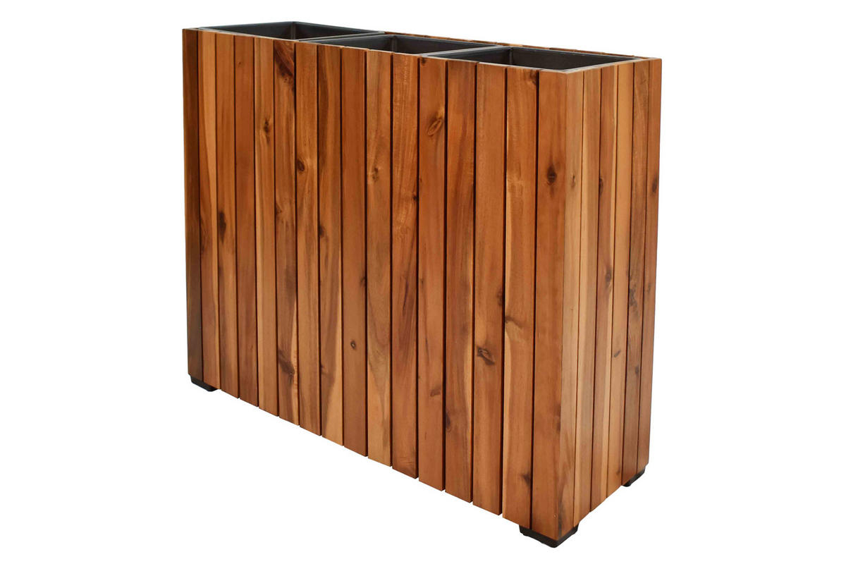 PFLANZKASTEN 79x28x62 cm, Braun, Akazienholz - Braun, Holz (28/62/79cm) - dasmöbelwerk