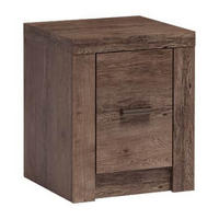 NACHTTISCH Indianapolis I-24 45 x 55 x 42 cm Esche dunkel - Dunkelbraun, Holzwerkstoff/Metall (45/55/42cm) - Koseto