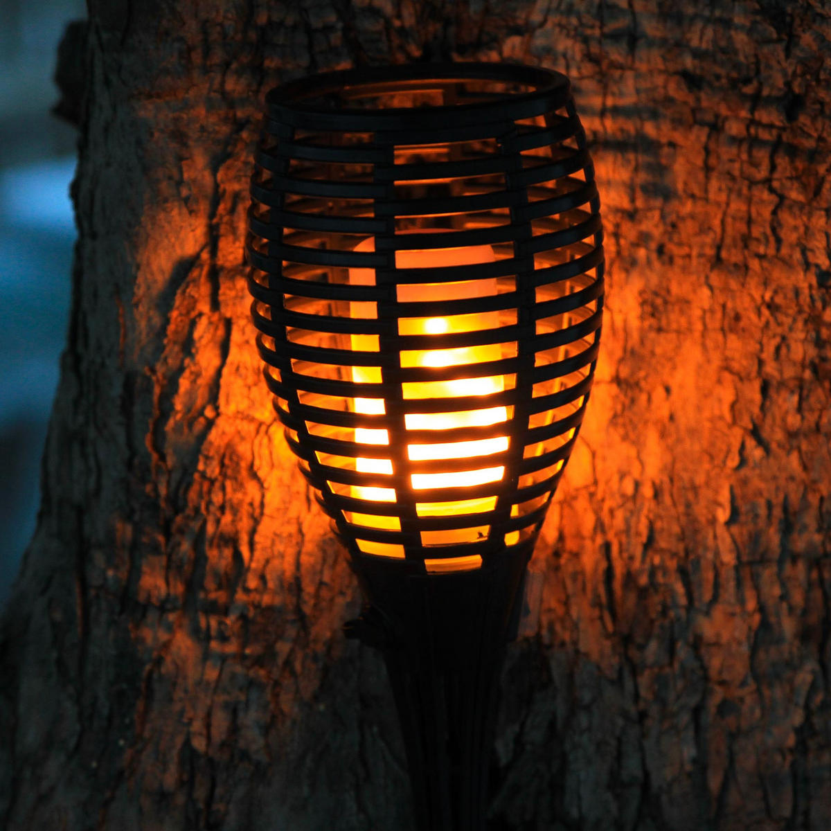 SOLAR-TASCHENLAMPE MAITY SUN schwarz - Schwarz, Kunststoff (9/9/70cm) - Lumisky
