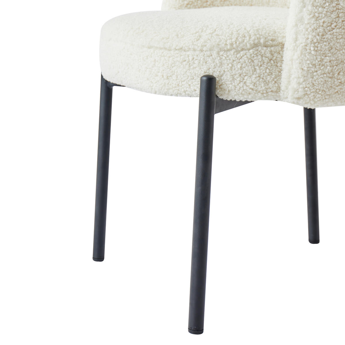 STUHL 2er-Set Wolle Weiß - Weiß, Textil (50/76/60cm) - Nordlys