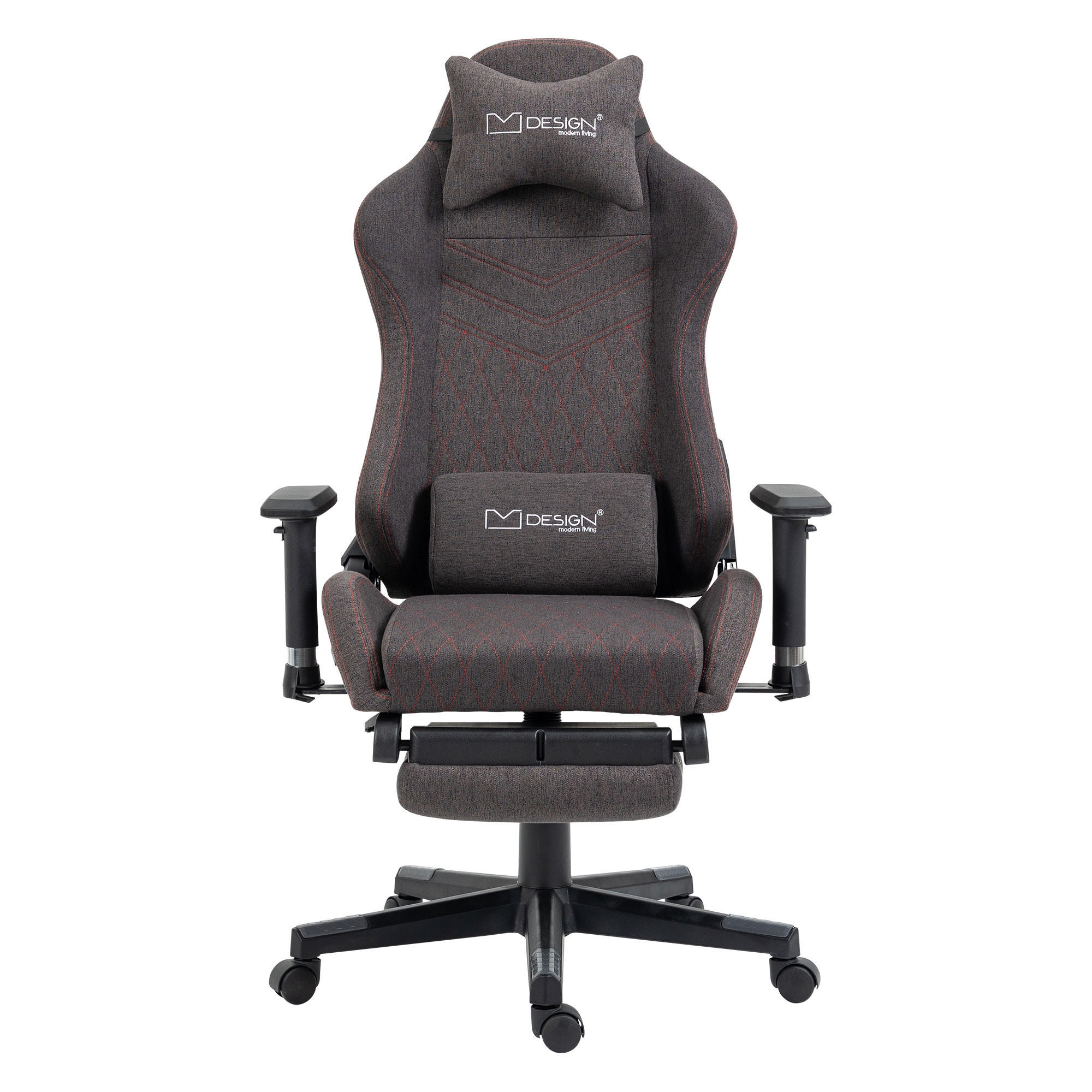 GAMING-STUHL grau/rot - Grau, Metall (70/131/72cm) - ML-DESIGN