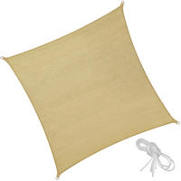 SONNENSEGEL ,inklusive Spannseile,beige - Beige, Kunststoff (300/300cm) - tectake