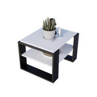 COUCHTISCH KAJA 61 - Schwarz/Weiß, Holz (54/61/44cm) - Mat-Haus
