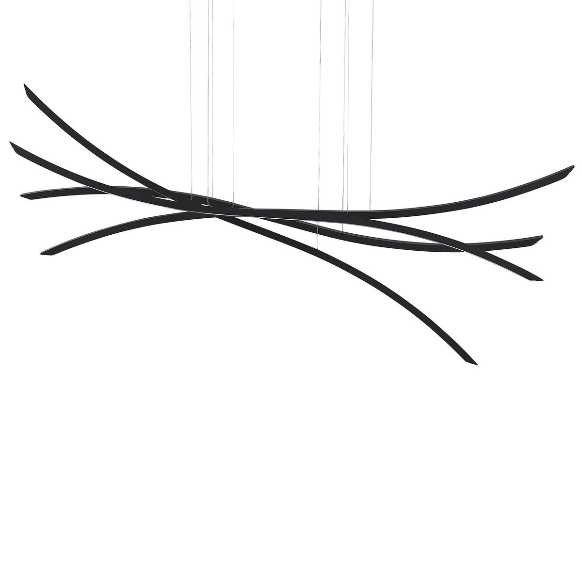 HÄNGELEUCHTE Calao 17/160/160 cm - Schwarz, Metall (17/160/160cm) - Beliani