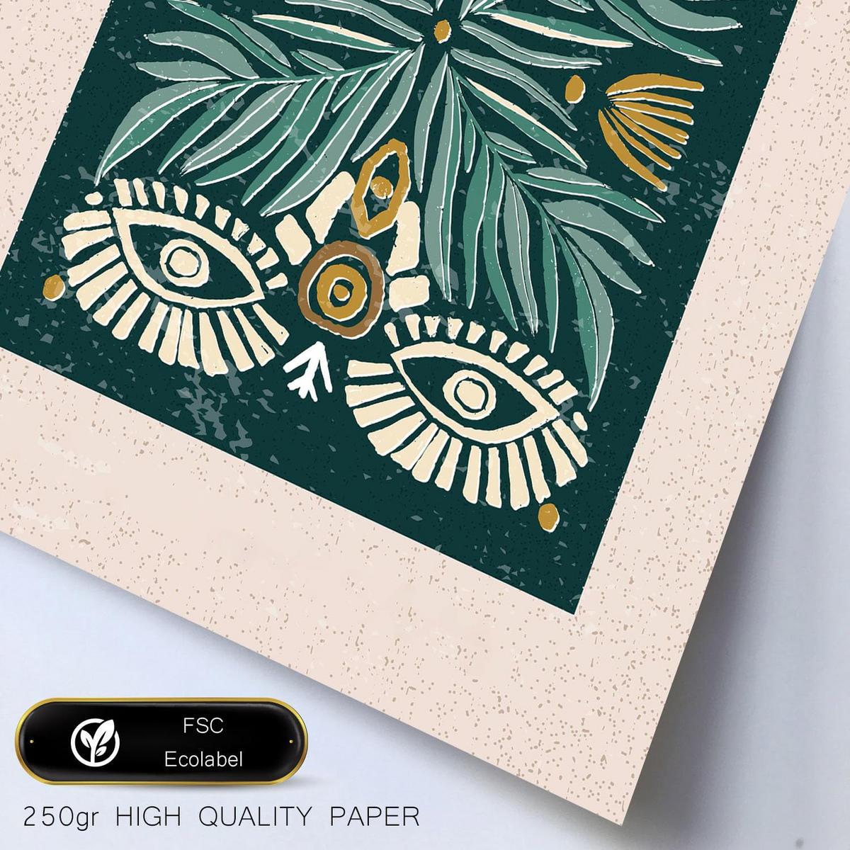 POSTER Set Mit 6 Drucken Von Augen In Der Sammlung Von Ethnischenen Ästhetische Dekorative Rahmen Für Ihr Zuhause Wandkunstdruck A3 & A4 Weißer Rahmen - Weiß, Papier (29/3cm) - Nacnic