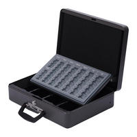 GELDKASSETTE - Grau, Kunststoff/Metall (37/10/28cm) - Relaxdays