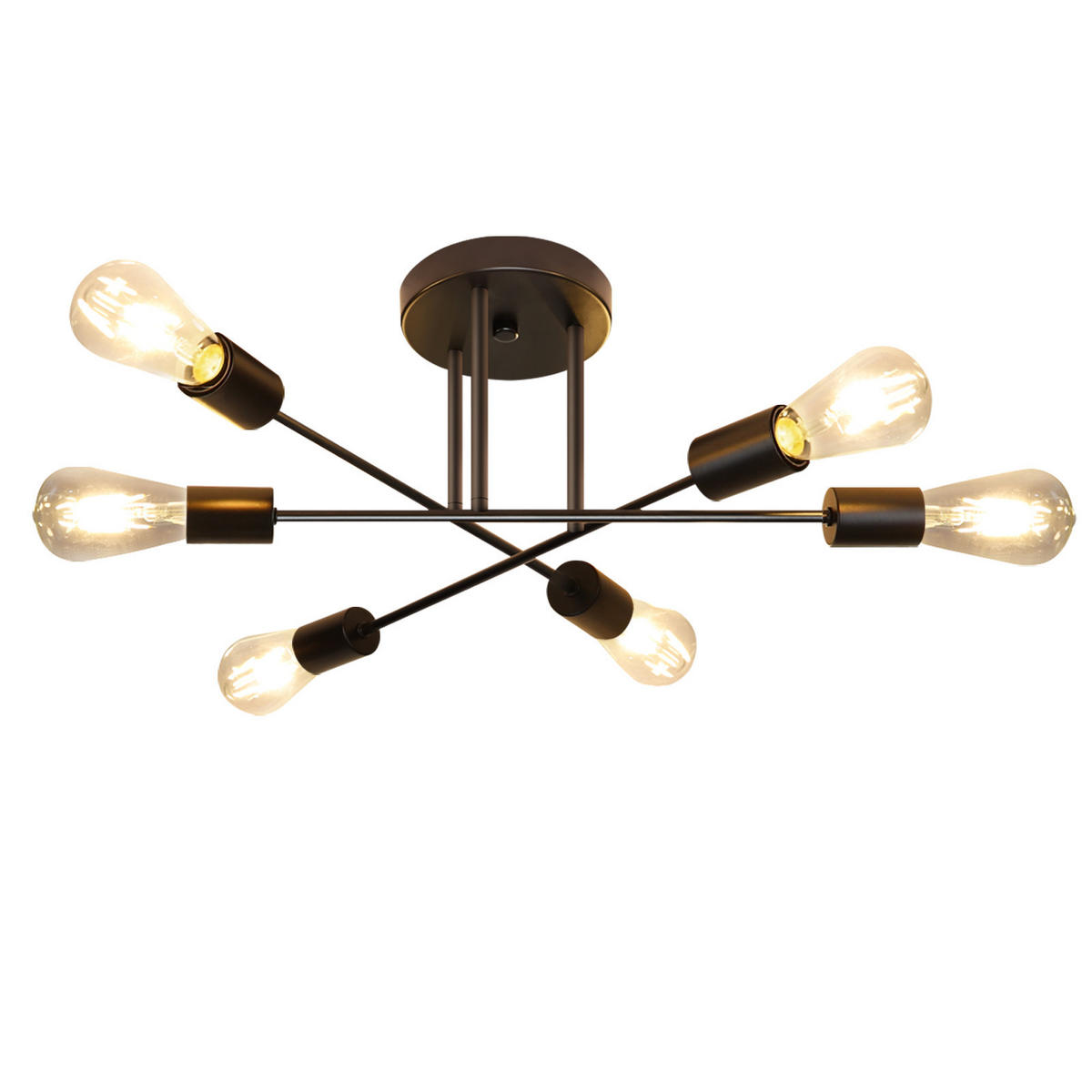 LED-DECKENLEUCHTE Johannes 45/40/20 cm - Schwarz, Metall (45/40/20cm) - Nettlife