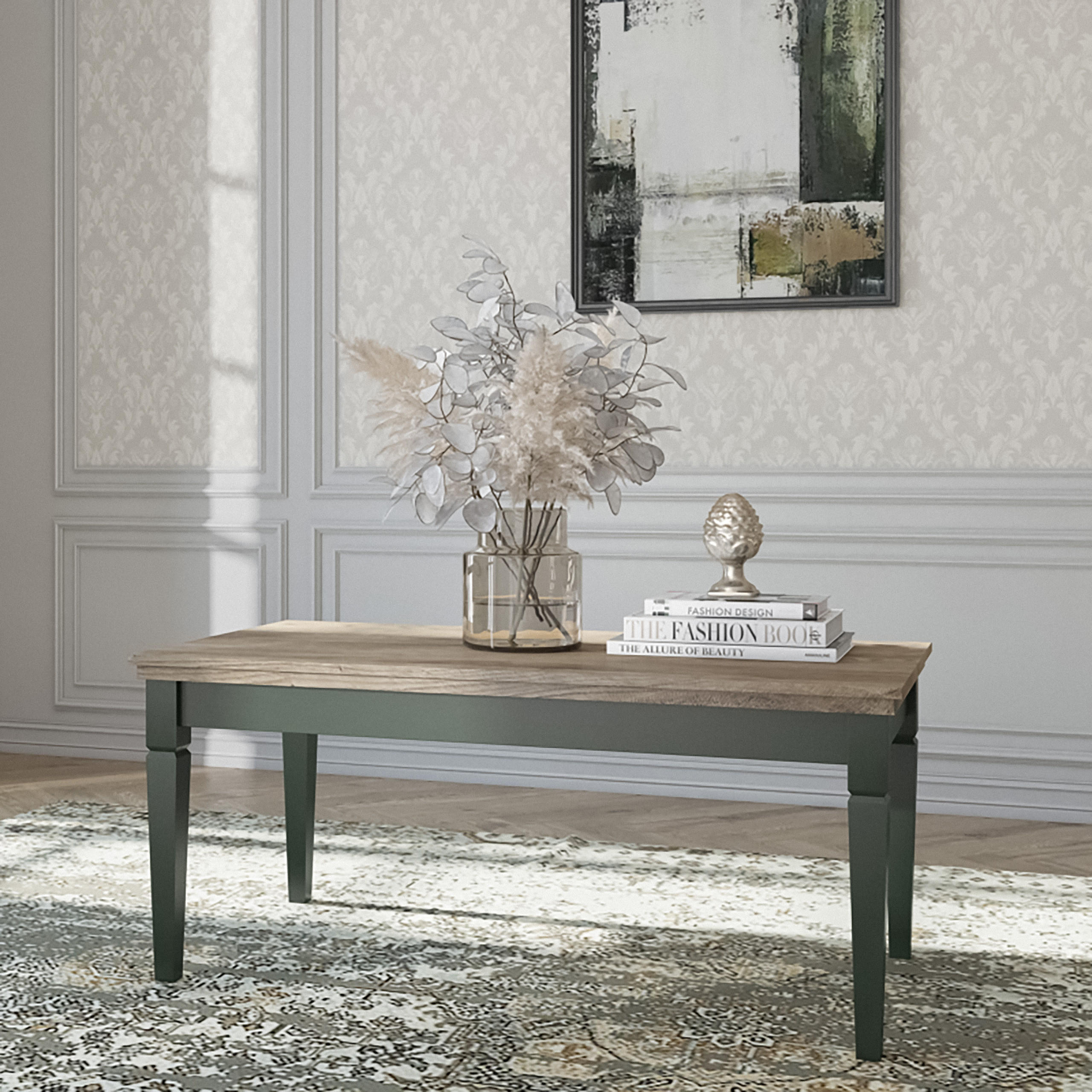 COUCHTISCH EVANDRO 110/60/50 cm Hellgrün - Hellgrün, Holzwerkstoff (50/110/60cm) - MASSENO