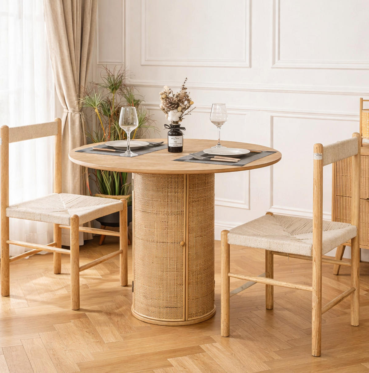 ESSTISCH Rund Braun 90 x 90 x 75 (cm) - Braun, Holz (90/90/75cm) - Nordlys