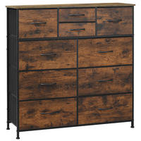 KOMMODE Stoff Sideboard Industrie Metall 100x100x30 cm - Braun, Metall (100/100/30cm) - Kaket