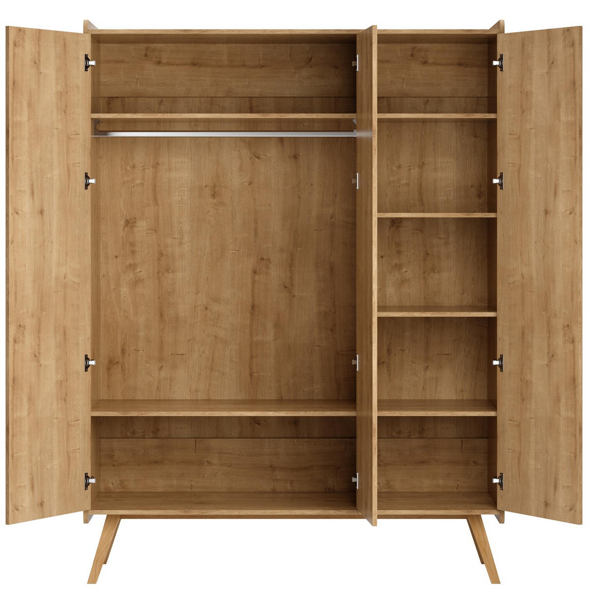 BABYZIMMER Vienna Set B - 4-teilig - Eiche - Eichefarben, Holzwerkstoff (149/200/58cm) - QMM TraumMöbel