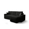 ECKSOFA L AMBRO Poso 135 Rechts mit Schlaffunktion - Schwarz, Textil (232/143cm) - Bedante
