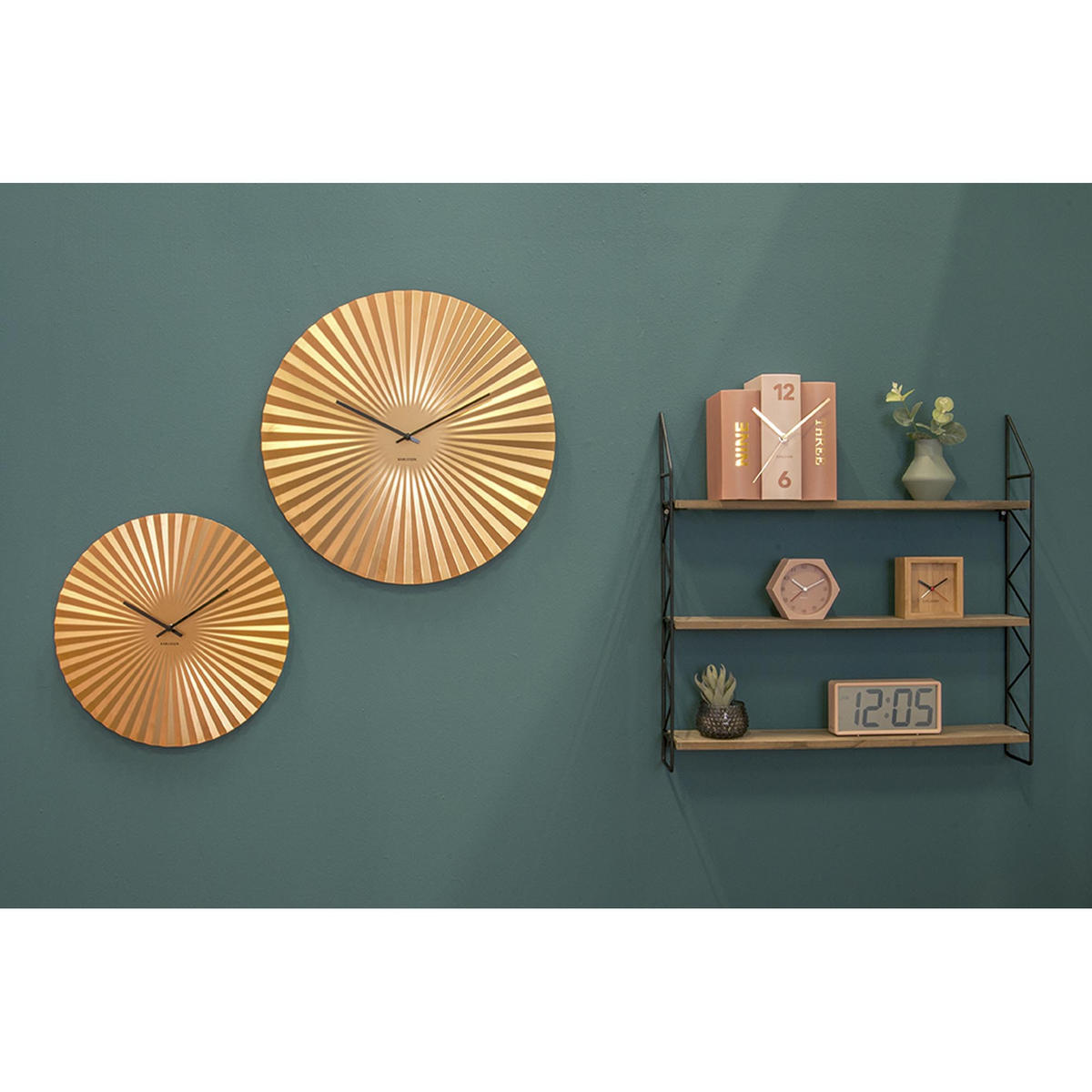 WANDUHR Sensu Ø40 cm - Goldfarben, Metall (40/40/3.5cm) - Karlsson