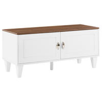 DULAP DE PANTOFI alb Quebec - maro/argintiu, compozit lemnos (100/46/40cm) - Beliani