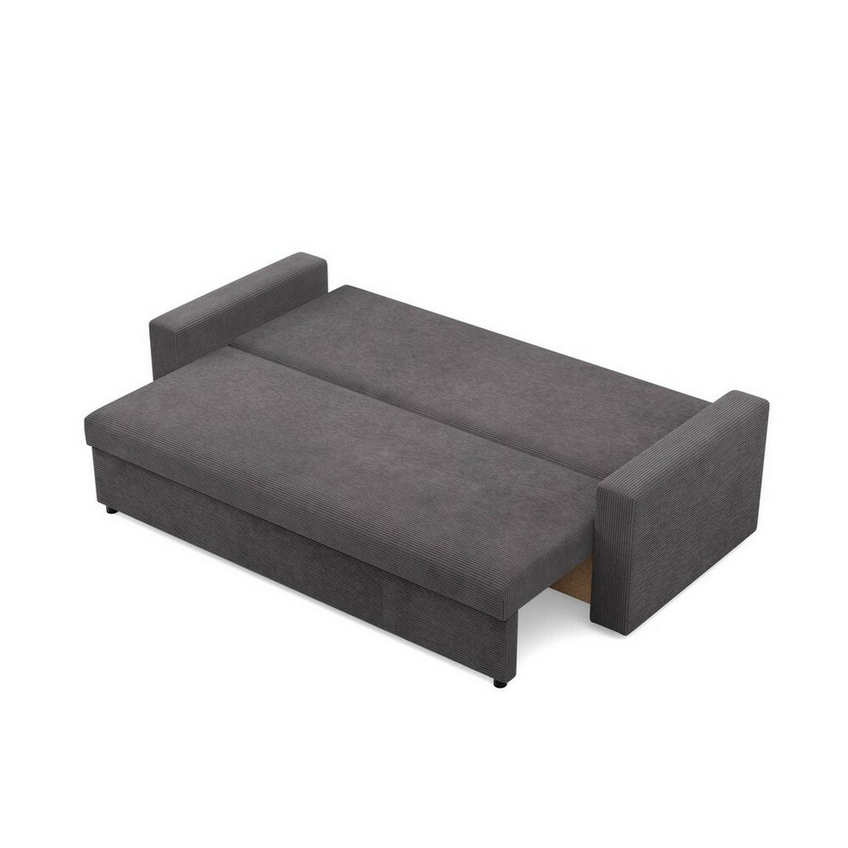 SOFA Neo mit gerader Armlehnen dunkelgrau - Dunkelgrau, Textil (220/92/92cm) - SIMKAM Furniture