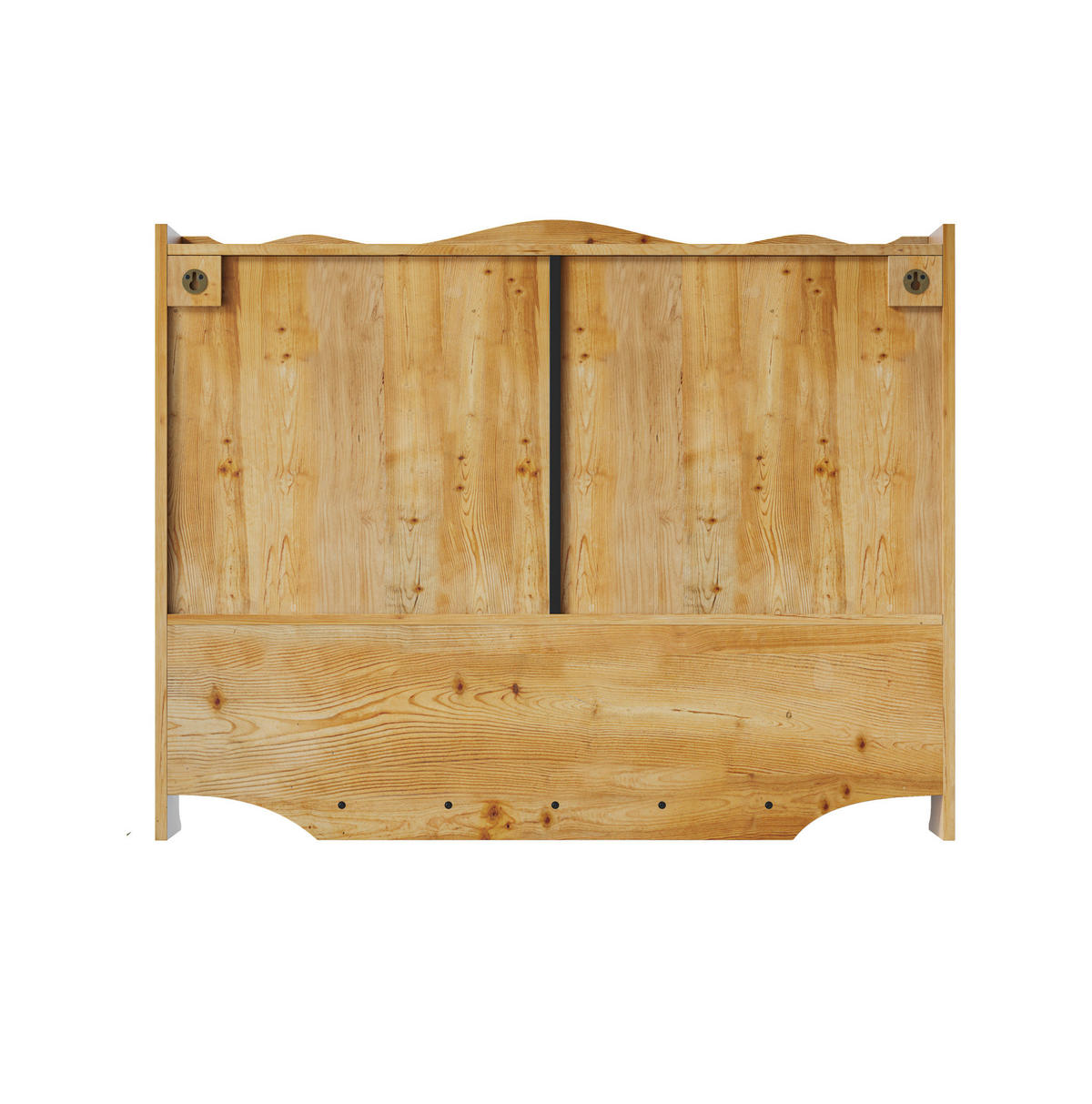 KÜCHENOBERSCHRANK 100/20/80 cm in Natur mit 4 Türen, Glasfront und Hakenleiste - Naturfarben, Holz (100/80/20cm) - BEAOK