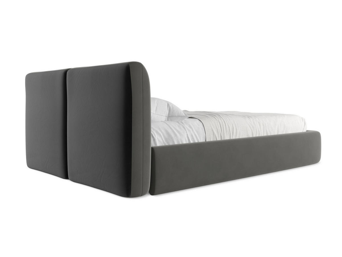 POLSTERBETT mit Bettkasten und Lattenrost 160x228 Grau - Dunkelgrau/Schwarz, Kunststoff/Textil (140/200cm) - Makamii