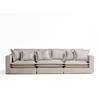 6-SITZER SOFA Amalfi Beige Webstoff - Beige/Schwarz, Holz/Holzwerkstoff (338/90/119cm) - Maison de Reve