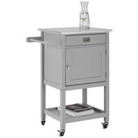 ROLLWAGEN Hendrik Grau Echtholz/MDF - Grau, Holz (65/91.5/45cm) - Bessagi Home