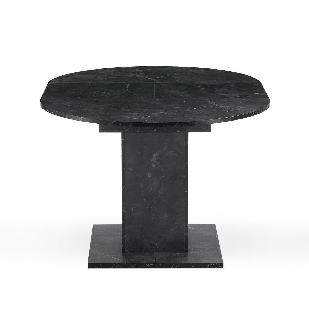 ESSTISCH WIM 100-140/100/74 cm - Anthrazit/Schwarz, Holzwerkstoff (100/100/74cm) - B&D Home