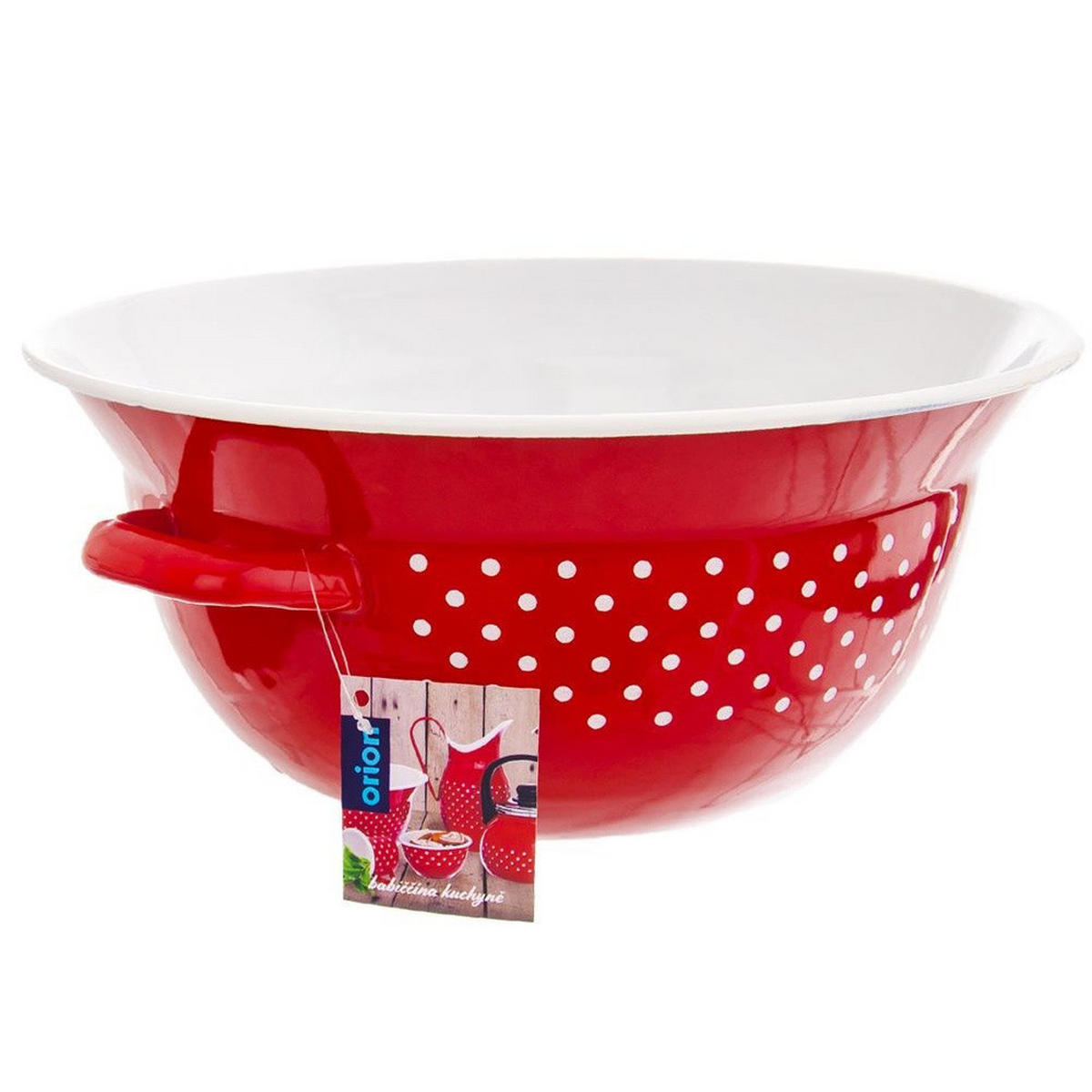 KÜCHENSCHÜSSEL TECKA Rot Weiß - Rot, Metall (39/34/15cm) - Orion 