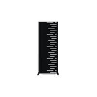 SICHTSCHUTZPANEELE dekorativ 2er-Set Arlberg schwarz H.160cm, rechte Seite mit Muster - Schwarz, Metall (60/160cm) - Casanoov