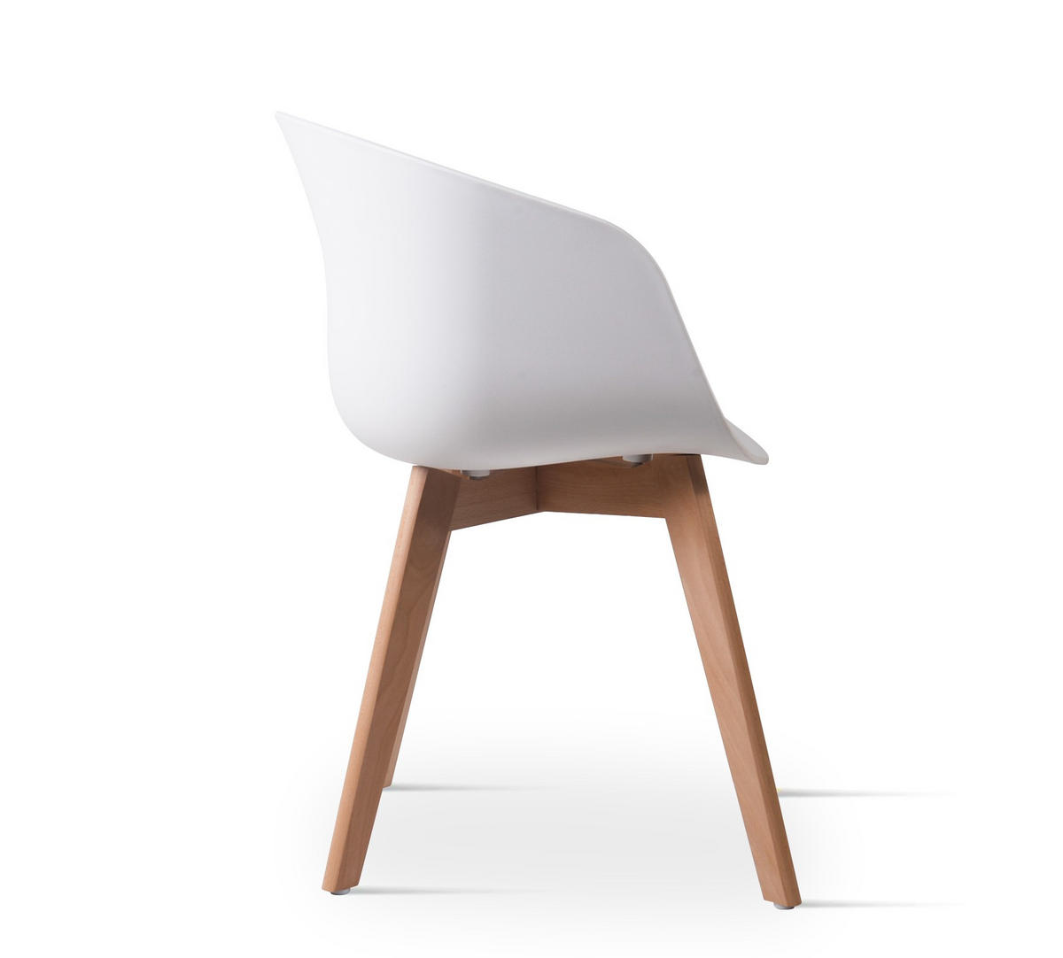 STUHL 4er-Set Polypropylen Weiß - Weiß, Kunststoff (55/76/56cm) - Nordlys