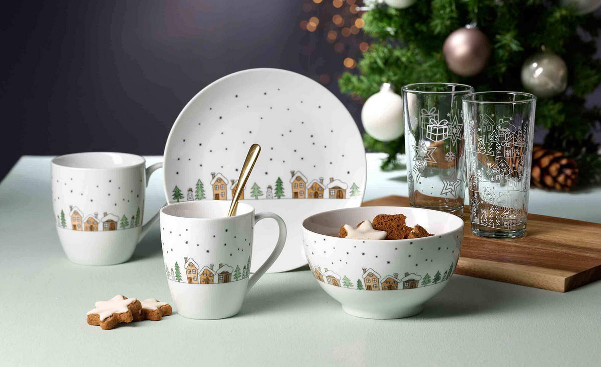DESSERTTELLER Winterdorf weiß ø 21 cm 6er Set - Weiß, Keramik (21cm) - Ritzenhoff Breker
