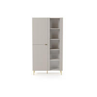 VITRINENSCHRANK - 100 x 44.8 - glas - beige Yesinia - Beige, Glas/Holz (100/189/44.8cm) - Vente-Unique