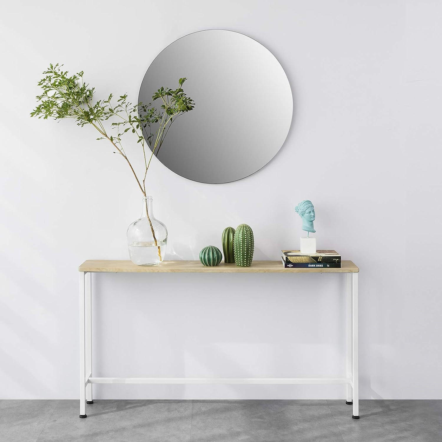KONSOLENTISCH Weiß - Naturfarben, Holzwerkstoff/Metall (20/120/65cm) - SoBuy