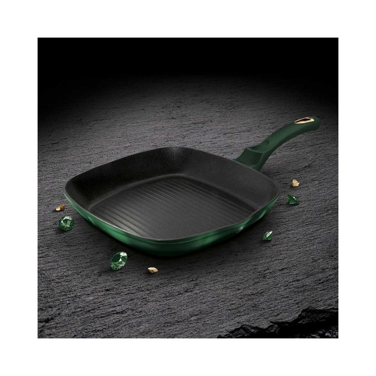 TITAN-GRILLPFANNE 28 cm Emerald 30025 - Grün, Glas (28/28/4.5cm) - Berlinger Haus