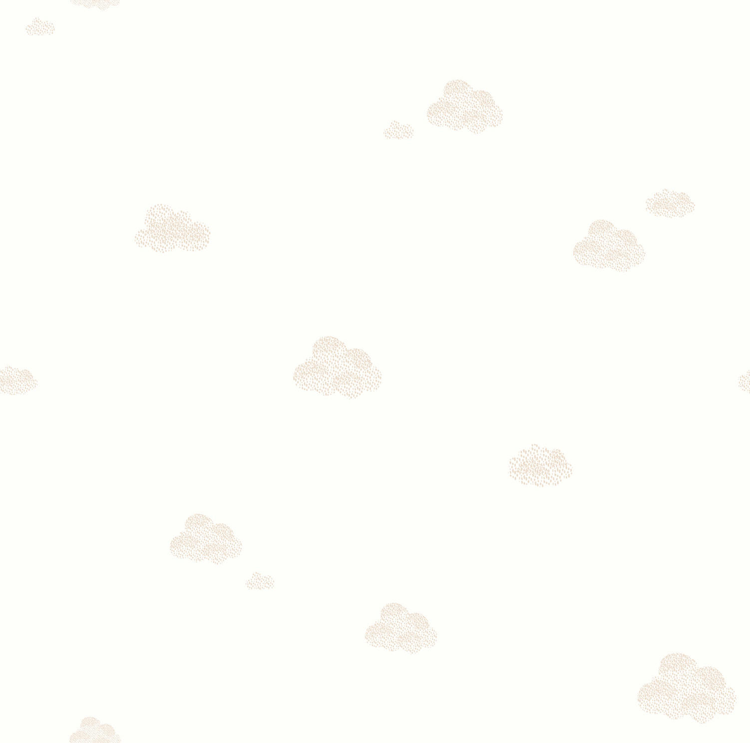 TAPETE kleine Wolken 53 cm x 10 m - Beige, Papier (53/0.1cm) - Sanders & Sanders