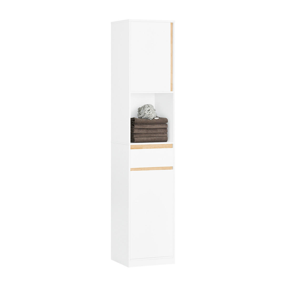HOCHSCHRANK Weiß - Weiß, Holz/Holzwerkstoff (35/170/33cm) - SoBuy