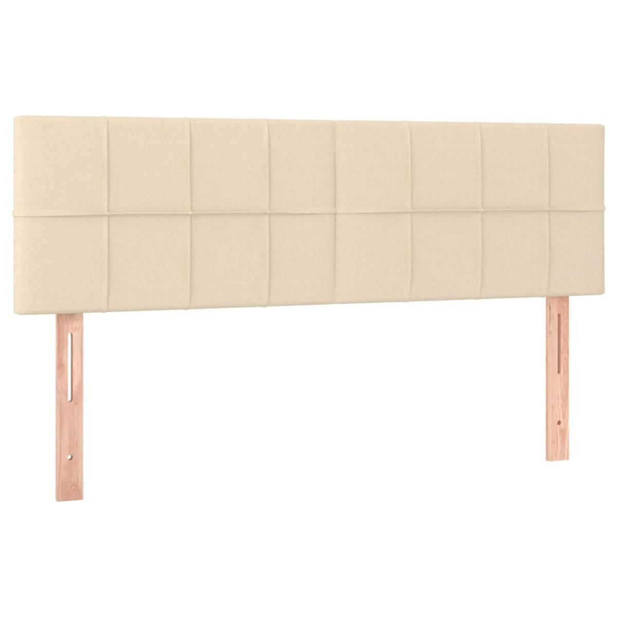 BOXSPRINGBETT Mit Matratze Creme 140/190 Cm Stoff - Weiß, Textil (140/190cm) - vidaXL