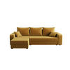 ECKSOFA HEWLET L BIS Itaka 33 Links mit Schlaffunktion - Currygelb, Textil (240/140cm) - Bedante