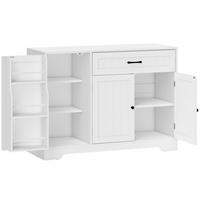 KOMODA MDF bílá - bílá/černá, kov/kompozitní dřevo (40/80/110cm) - HOMCOM