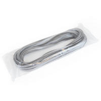 SELBSTKLEBENDER ABDICHTUNGSSTREIFEN mit Bürste, Höhe 17mm, 10-Meter-Rolle, Grau - Grau, Kunststoff (0.71/2/1000cm) - EMUCA