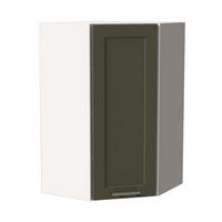 HÄNGESCHRANK Oslo W4/10/60 Weiß / Reed Green Matt 60 / 60 / 96cm - Weiß/Grün, Holz/Holzwerkstoff (60/96/60cm) - Feldmann-Wohnen