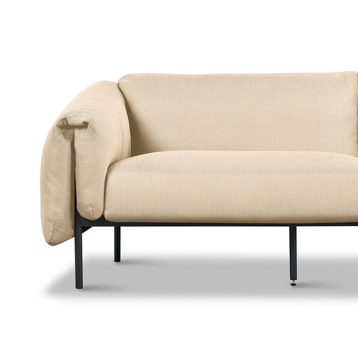 3-SITZER OUTDOOR-SOFA - Beige, Textil/Metall (224/70/98cm) - home24