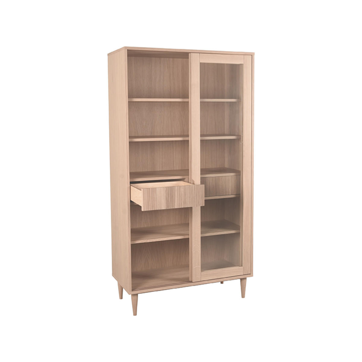 SCHRANK Jule Beige 49/100/180 cm - Beige, Holz (100/180/49cm) - LABEL51