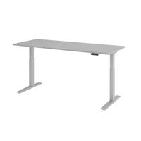 SCHREIBTISCH elektrisch XMKA 80/200/74 cm in Grau/Silberfarben - Silberfarben/Grau, Holzwerkstoff (80/200/74cm) - bümö