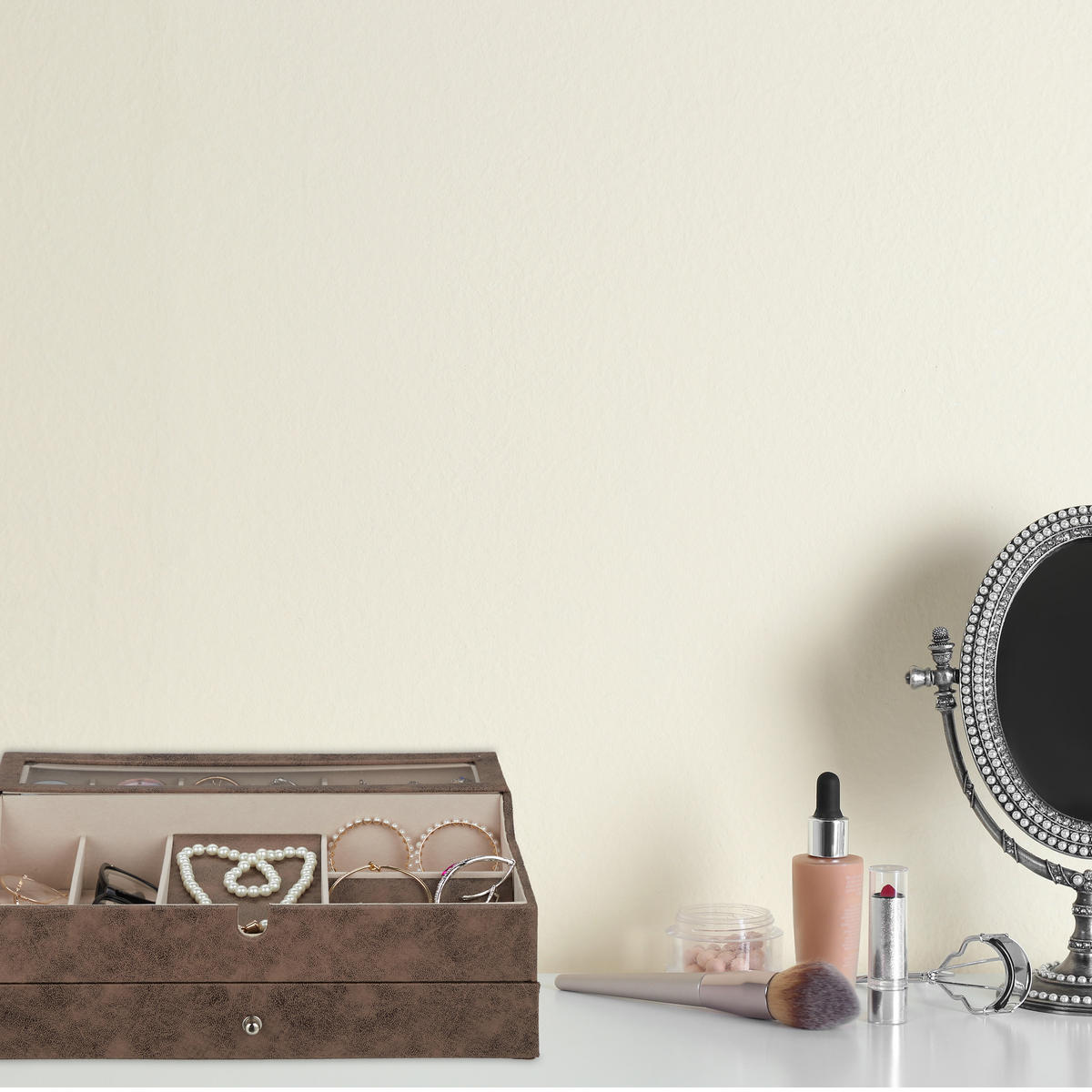 SCHMUCKKÄSTCHEN - Multicolor, Holzwerkstoff/Wellpappe (34/13/31cm) - Relaxdays