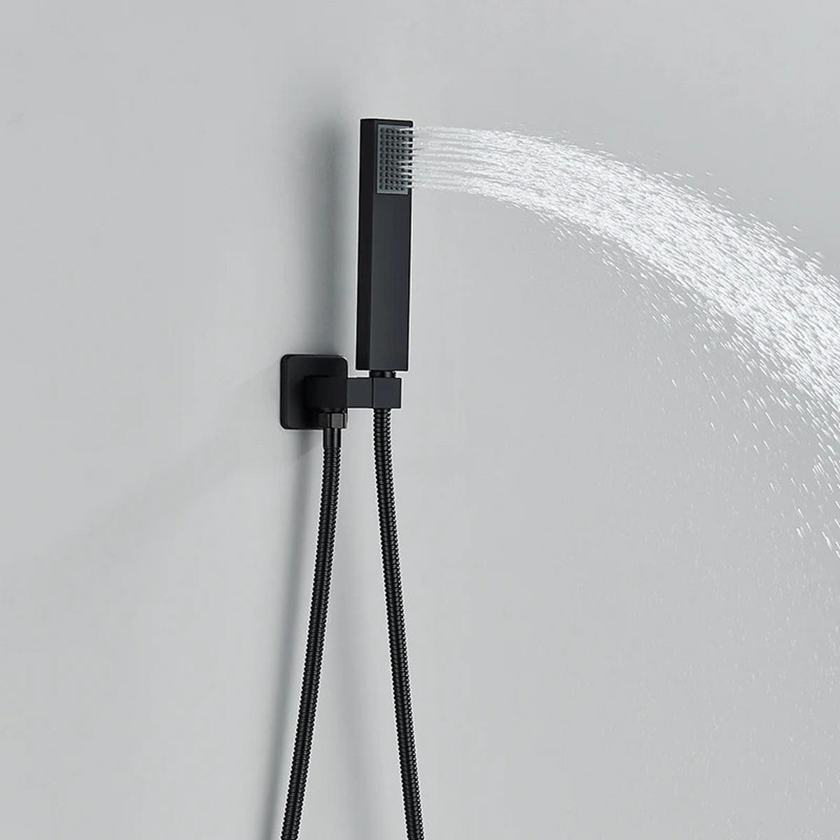 THERMOSTAT Duscharmatur 3-Wege, Schwarz - Schwarz, Metall (52/20/22cm) - Kaket