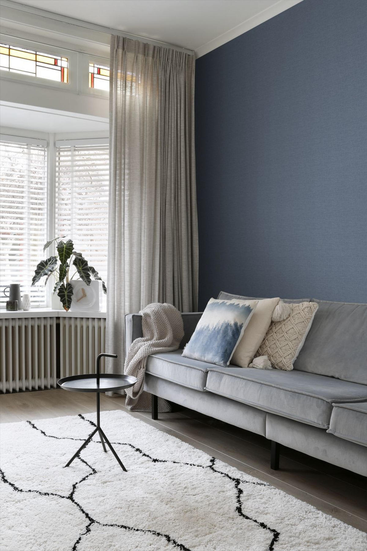 TAPETE Leinen-Optik 53 cm x 10 m - Blau, Papier (53/1000cm) - Sanders & Sanders