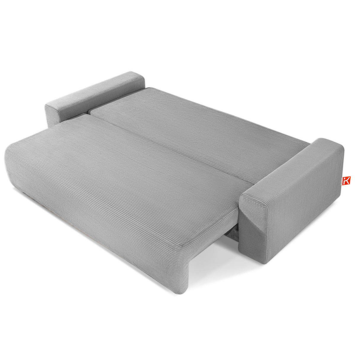 3-SITZER SCHLAFSOFA MOLLIS, Corduroy, Hellgrau - Hellgrau, Holz/Holzwerkstoff (250/93/108cm) - KONSIMO®