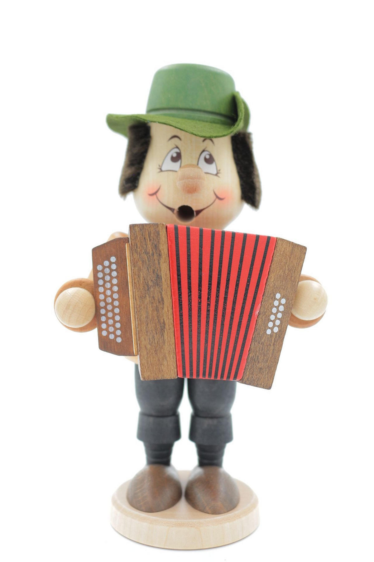 RAUCHFIGUR Wichtel m. Fuss Musiker 16,5 cm - Multicolor, Holz (9/16.5/0.1cm)