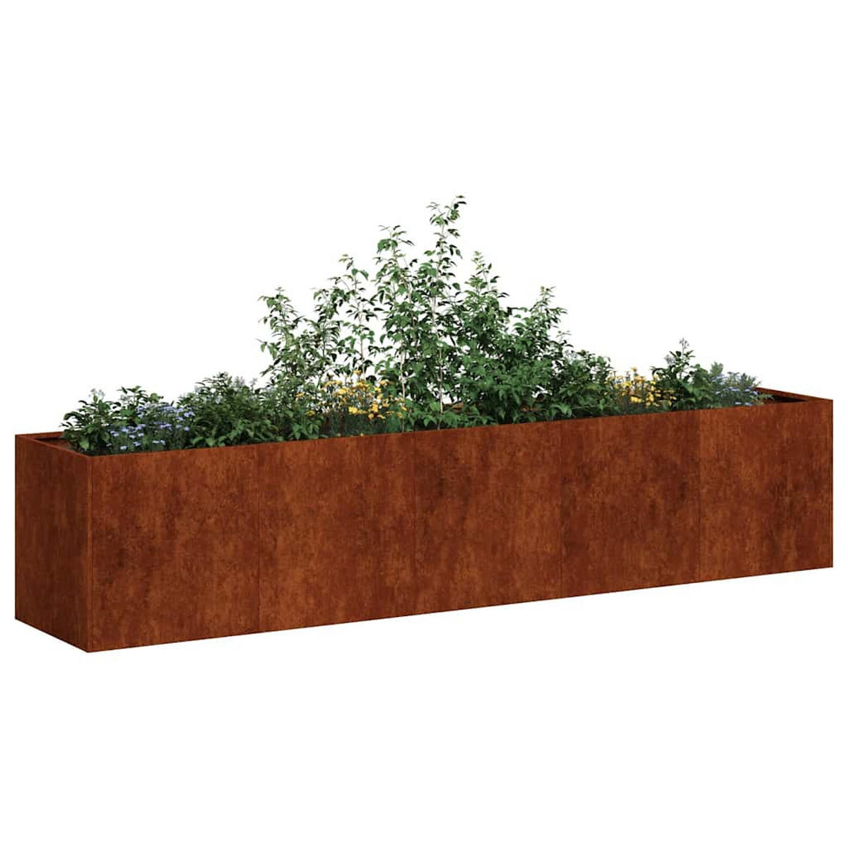 PFLANZKÜBEL Rostig 200/40/40 Cm Wetterfester Stahl - Rostfarben, Metall (40/40/200cm) - vidaXL